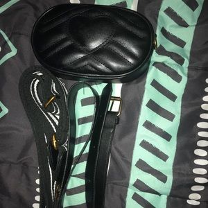 Hearted leather fanny pack